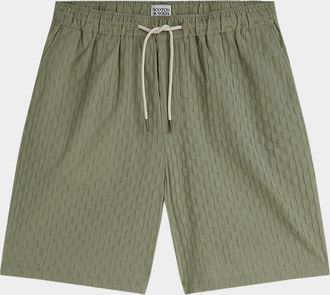 Maison Scotch Men & apos;s Jacquard Seersucker Drawstring Shorts