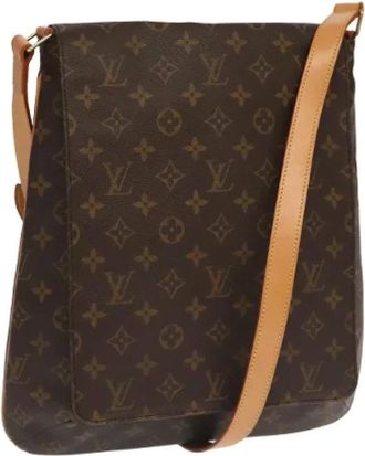 Louis Vuitton Pre-owned Cross Body Bags, female, Brown, Size: ONE SIZE Pre-owned Canvas Cross Body Bag