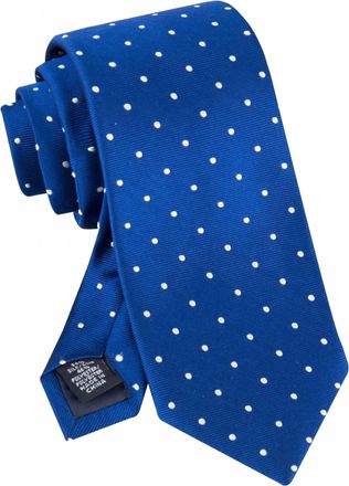 Tommy Hilfiger Mens Festive Dot Tie In Blue