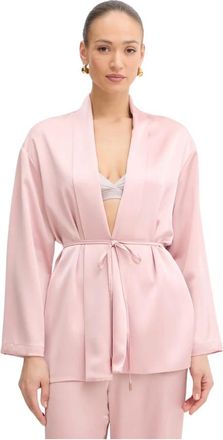 Fracomina Oversized satijnen blazer - Dames - Blazers - Roze - S - Satijn - Jassen