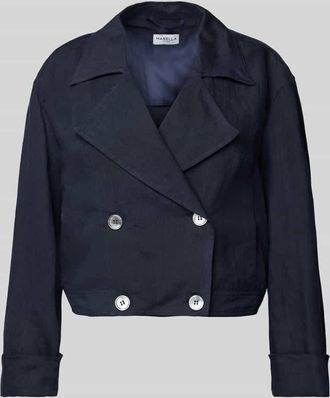 Marella Regular Fit Blazer aus Leinen Modell FLAVIO in Marine, Gr&ouml;&szlig;e 36