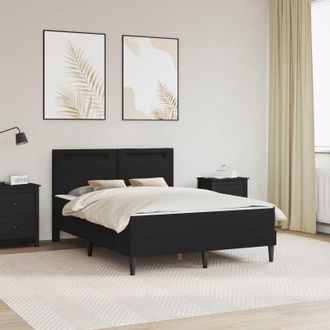vidaXL Vidaxl Struttura Letto Con Materasso Nero 120 X 190 Cm Similpelle