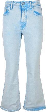 Jacob Cohen jeans - Dames - Flared Jeans - Blauw - W28 - Katoen - Jeans