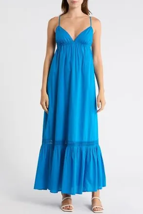 Abound Cotton Maxi Dress in Blue Empire at Nordstrom Rack, Size X-Small
