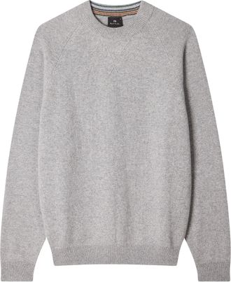 Paul Smith Merino Wool Raglan-Sleeve Sweater with Subtle Heathered Effect