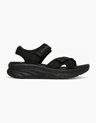 Skechers Womens Skechers DLUX WALKER SANDAL-BOLD CITY Womens Ankle Strap Sandals Black - Size: 5.5
