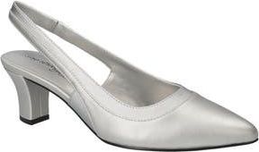 Easy Street Dessa Slingback Pointed Toe Pump in Silver at Nordstrom Rack, Size 7.5