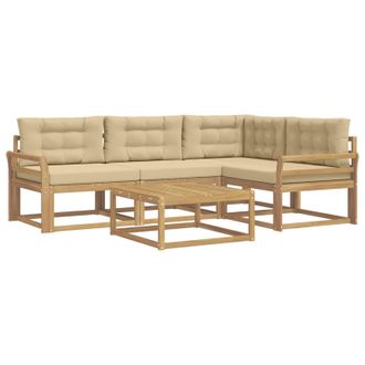 vidaXL Conjunto De Sof&aacute;s De Exterior 5 Pcs Y Beige 79 X 79 X 37 Cm Vidaxl