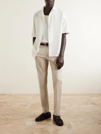 Eleventy Slim-Fit Stretch Cotton-Twill Chinos