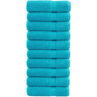 vidaXL Asciugamani Premium solund 10pz Turchesi 50x100cm 600 g/m&sup2; - Vidaxl