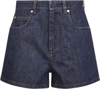 Fendi Dames, Korte broeken, Blauw, Maat: XS Denim