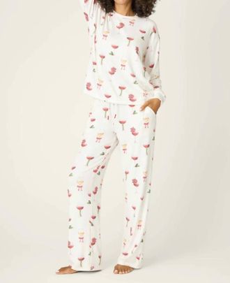 PJ Salvage LetS Get Toasty Luxe Butter Jersey Pj Set In Ivory