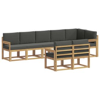 vidaXL Conjunto De Sof&aacute;s De Exterior 8 Pcs Blanco Y Antracita Vidaxl