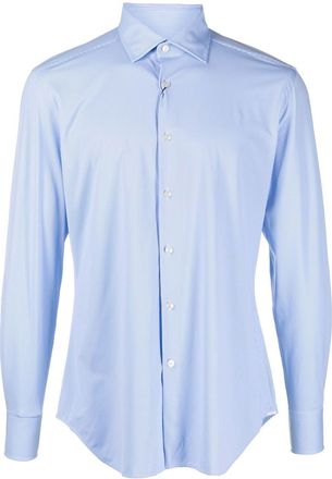 Dell'Oglio long-sleeve classic shirt - men - Spandex/Elastane/Polyamide - 40 - Blue