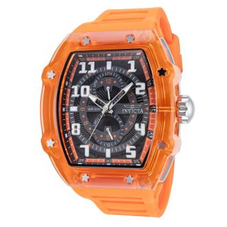 Invicta Mens Racing 48.5mm Orange Quartz Watch