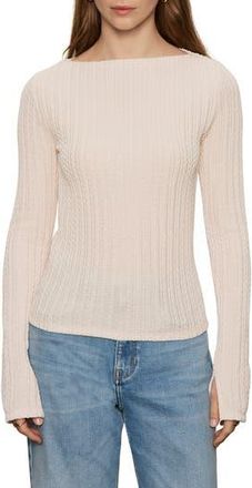 Sanctuary Boat Neck Rib Top in Pink Milk at Nordstrom Rack, Size Xx-Small P