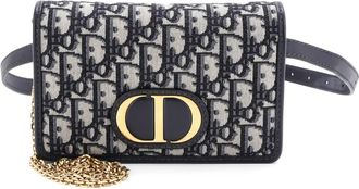Dior 30 Montaigne 2-in-1 Pouch Oblique Canvas crossbody bag - Blauw