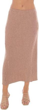 Tash And Sophie Pleated Sweater Skirt in Camel at Nordstrom Rack, Size X-Large