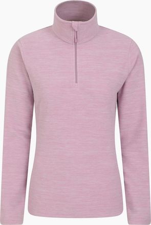 Mountain Warehouse Womens Mountain Warehouse Womens/Ladies Snowdon Melange Fleece Top - Pink - Size: 20