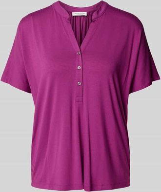 Marc O'Polo Comfort Fit T-Shirt mit V-Ausschnitt in Fuchsia, Gr&ouml;&szlig;e L