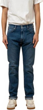 C.O.F. STUDIO M8 Straight Comfort Jeans In Indigo Washed