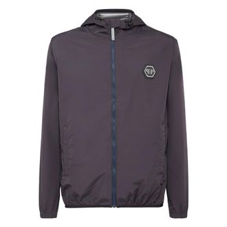 Philipp Plein Jassen, Heren, Blauw, S, Nylon, Nylon Windbreaker