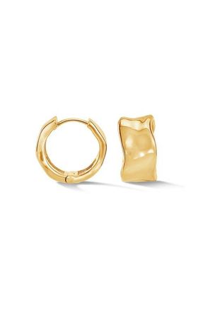 Dower & Hall Wide Waterfall Huggie Hoops in Yellow Gold Vermeil at Nordstrom