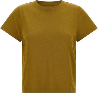 Khaite Emmylou T-shirt - Dames - T-shirts - Geel - L - Katoen - Tops