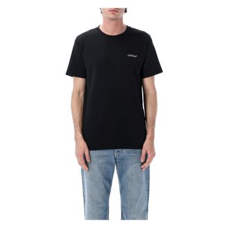 Off-white T-Shirts, male, Black, Size: XL Metal Arrow Slim Tee