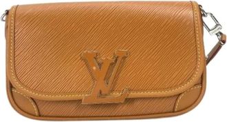 Louis Vuitton Vintage, unisex, Beige, ONE Size, Leer, Pre-owned Pochette Schoudertas