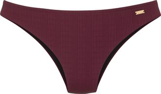 Copenhagen Bikini-Hose COPENHAGEN STUDIOS Nela, Damen, Gr. 34, N-Gr, rot (weinrot), Rippware, Recycling-Polyamid, strukturiert, unifarben, Badehosen Bikini-Hose,