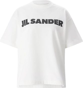 Jil Sander Logo T-Shirt - Dames - T-shirts - Wit - XS - Katoen - Tops