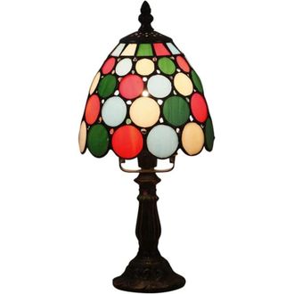 OEM L&aacute;mpara De Mesa, Creativa Y Sencilla, Estilo Tiffany Europeo, Con Base De Aleaci&oacute;n De Zinc De 15 Cm Para Una Iluminaci&oacute;n Colorida En La Sala De Estar 