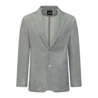 HUGO BOSS Jassen, Heren, Grijs, L, Katoen, Hanry Blazer