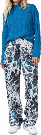 Esqualo Trousers Sateen Animal Roots In Print