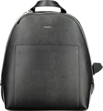 Calvin Klein Tassen, Dames, Zwart, ONE Size, Zwarte Polyethyleen Damesrugzak