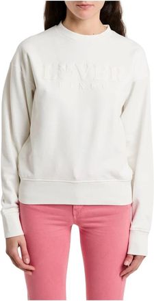 Pinko Pinko, Hoodies & sweatvesten, Dames, Wit, M, Katoen, Mindelo Sweatshirt