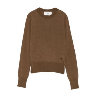 Ami Truien & Vesten, Dames, Bruin, L, Wol, De Coeur Crew-neck Sweater