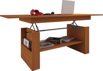ebuy24 Ebuy24 - Mesa De Centro De Madera Vcm Simple Dimensiones Aprox. Al. 52 X An. 115 X T. 58 Cm Mesa De Sal&oacute;n - Kobila Ajustable En Altura Extensible (hay