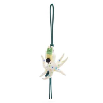 Loewe Octopus Charm In Felt and Calfskin