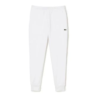 Lacoste Sweatpants, male, White, S, White Slim Fit Trousers with Logo Embroidery