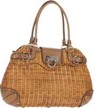 Ferragamo Pre-owned Handbags, female, Brown, Size: ONE SIZE Pre-owned Hand Bag