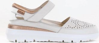 Pikolinos Womens Rueda Velcro Trainer Shoes In Off White
