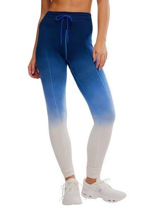 Free People FP Movement Take Flight Leggings in Deep Blue Faded Comb at Nordstrom Rack, Size X-Small/small