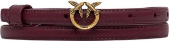 Pinko Love Berry Belt - Dames - Riemen - Bruin - M - Leer - Accessoires