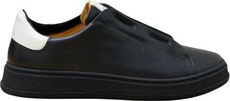 Kiton Slippers - Heren - Sneakers - Zwart - 45 EU - Schoenen