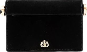 Isla Clutch Roll in pelle scamosciata - Nero