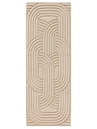 benuta Alfombras de pasillo de lana beige 70x200