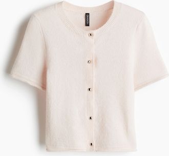 H&M Feinstrick-Cardigan mit Kurzarm - Pink