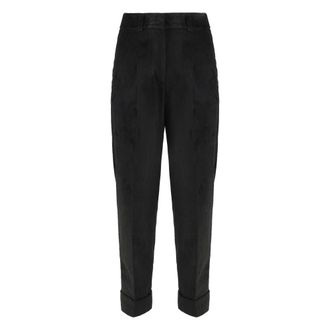 PESERICO Slim-fit Trousers, female, Black, 2XS, Corduroy Trousers